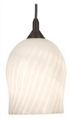 Checkolite Art Glass 1-Light Hanging White Large Pendant Light (25305-71) • $21.59