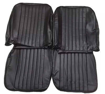MGB Roadster And GT Pair Of Seat Covers 1970 -1981 Leather Look Black / Black • $99.95
