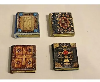 X4 Tudor Medieval Leather Books For  A 1/12 Scale Dolls House • $5.60