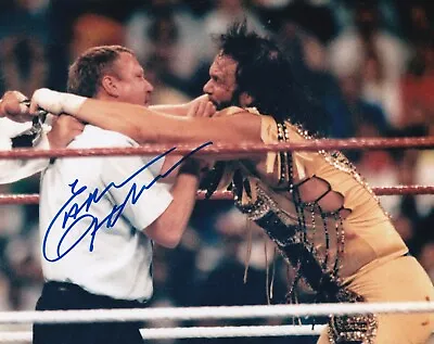 Earl Hebner Signed 8x10 Photo Autograph WWF WWE Macho Man Randy Savage Picture • $19.99