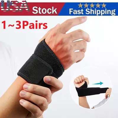 Wrist Hand Brace Support Carpal Tunnel Sprain Arthritis Gym Splint  Left / Right • $3.98