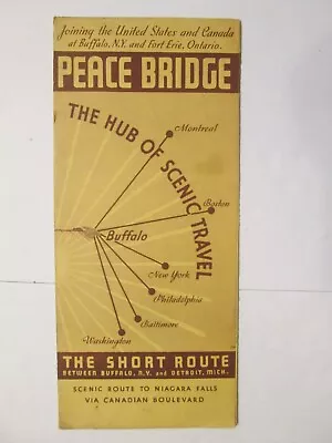 Vintage Map Of Peace Bridge Niagara Falls 1938 • $12.99