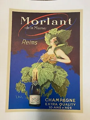 Vintage Original French Champagne Morlant Poster On Linen • $100