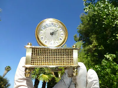 Vintage French Musical Alarm Clock Reuge Music Box Plays Music For Alarm • $695