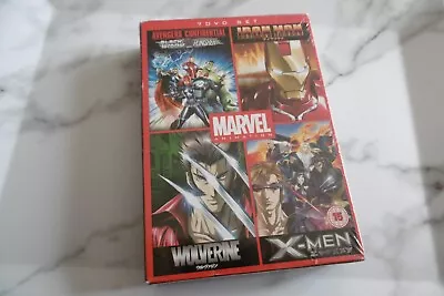 Marvel Animation 7 Dvd Box Set Avengers Iron Man Wolverine X-men 15 Pal Reg 2 • £6.49