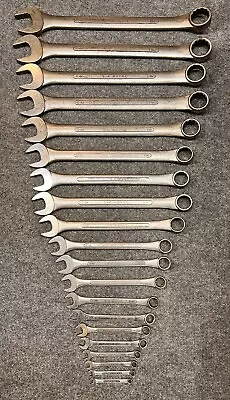 Vintage S-K SK Wayne 20pc SAE Combination Wrench Set 1/4 Thru 1-1/2  C8-C48 LOOK • $235.44