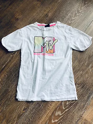 Retro MTV  T Shirt (Age 12 As Per Label But Fits A Petite/v. Small Man/Lady) • £6