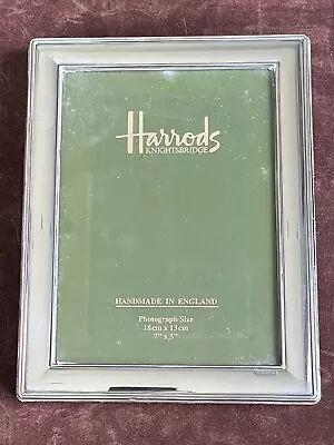 Hallmarked Sterling Silver Photo Frame From Harrods R. Carr Ltd 1996 18cm X 13cm • £24.99