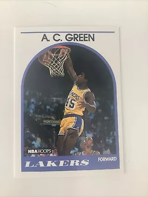 1989-90 NBA Hoops Basketball A. C. Green #124 Los Angeles Lakers • $1
