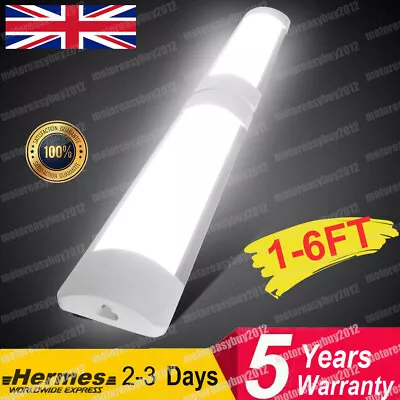LED Strip Lights 3FT 4FT 5FT 6FT Batten Tube Light Garage Workshop Office Lamp • £10.90