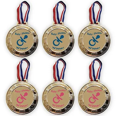 Baby Shower Party Games 6 WINNER MEDALS - Baby Shower Prize Baby Shower Favour • £6.99