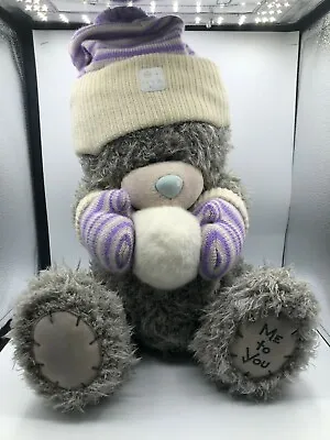 Large Me To You Tatty Teddy Winter Snowball Grey Bear Plush Stuffed Toy Animal • $22.83
