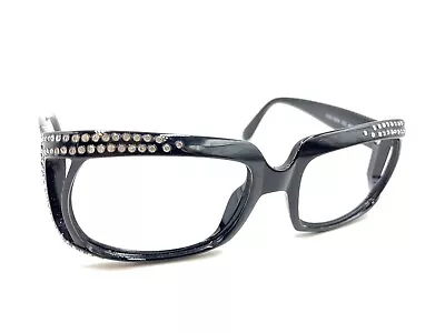 Versace MOD. 702/H 451 Black Sunglasses Frames 130 Italy Designer Crystals • $199.99