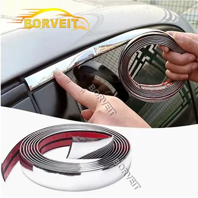 5M 10mm Wdith Chrome Trim Molding Strip Car Body Door Side Anti Scratch Accessor • $15.75