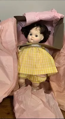 Vintage Madame Alexander Puddin Doll 6930 Gingham Yellow Brunette • $60