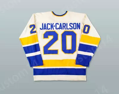 Custom WHA 1975-76 MINNESOTA FIGHTING SAINTS JACK CARLSON 20 WHITE HOCKEY JERSEY • $51.99