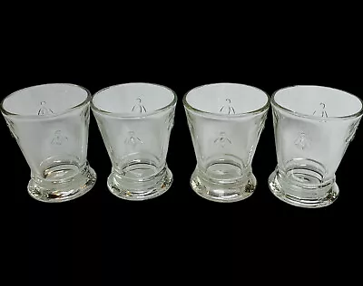 La Rochere Clear Art Glass Glasses Bee Tumblers Qty-4 Made In France #612101 NEW • $40