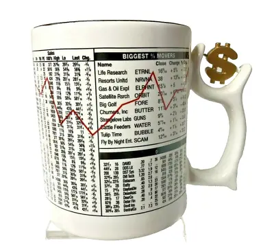 Spinner Mug Wall Street Barnes & Noble CAFE  Coffee Mug Cup 14oz Collectible • $14