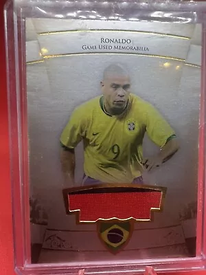 Ronaldo Nazario /19 Game Used Match Worn Patch Futera R9 Brazil AC Milan • $199