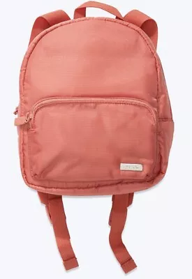 Victoria's Secret PINK Ripstop Mini Backpack Peach So Rosey Solid Bag W/ Logo 🔥 • $19.99