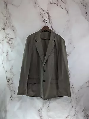 LL Bean Jacket Mens 44 XL Khaki Blazer Two Button Sport Coat Utility Safari Vtg  • $40.47