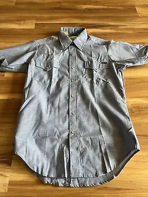 Vintage Sears Western Wear Shirt Medium 15-15.5 Pearl Snap Brand New Deadstock • $39