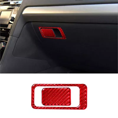 For VW Golf 7 GTI MK7 2014-2019 Red Carbon Fiber Car Glove Box Handle Cover Trim • $10.83