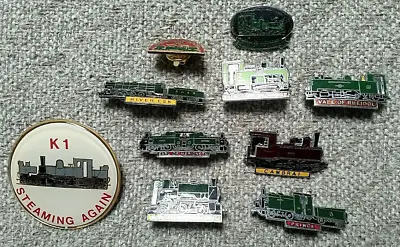 10x Railway Steam Train Locomotive Enamel Loco Pin Badges - Vintage • £17.99