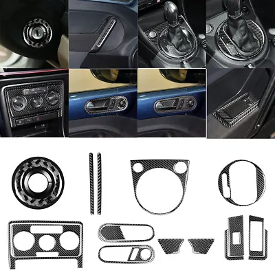 17Pcs Carbon Fiber Interior Full Kit Cover Trim For Volkswagen VW Beetle 2012-19 • $110.39