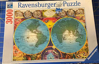 Sealed New Ravensburger Antique Map 3000 Piece Puzzle Brand New Factory • $100