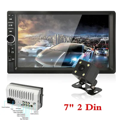 2DIN 7in Car Stereo Radio MP5 Player Bluetooth HD Touch Screen With Rear Camera • $71.90