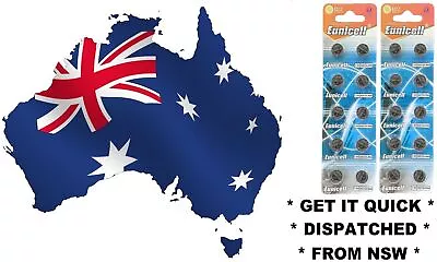 20 X LR44 AG13 L1154 D76 A76 1.5V Coin Button Batteries Long Expiry 20x*SHIP NSW • $3.60