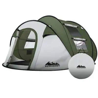 $72.87 • Buy Weisshorn Instant Up Camping Tent 4-5 Person Pop Up Tents Family Hiking Dome