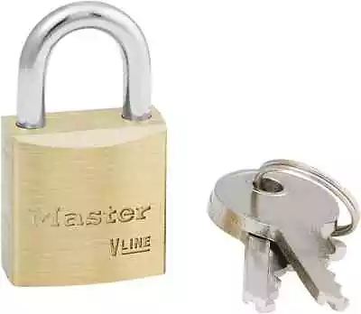 Master Lock 4120KA-213 Key Padlock With Brass Body Gold 34 X 2 X 1 Cm • £5.39