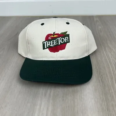 Vintage 90s TreeTop Apple Juice Adjustable Strapback Hat Canvas Baseball Cap • $19.95