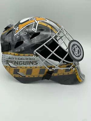 Marc Andre Fleury Signed Pittsburgh Penguins Full Size Goalie Helmet Mask COA • $167.99