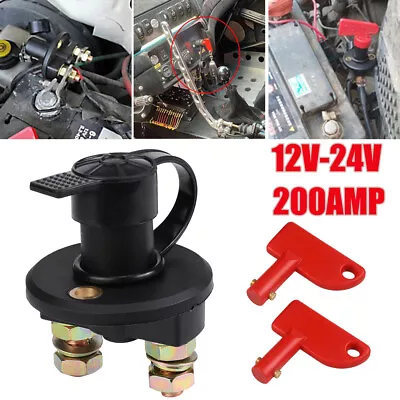 Battery Kill Switch Isolator Disconnect Cut OFF Power For Car Marine Truck 200A  • $9.40