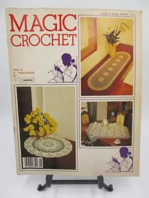 Vtg 1981 Magic Crochet Magazine 8 Patterns Doilies Afghans Bedspreads Tablecloth • $19.90