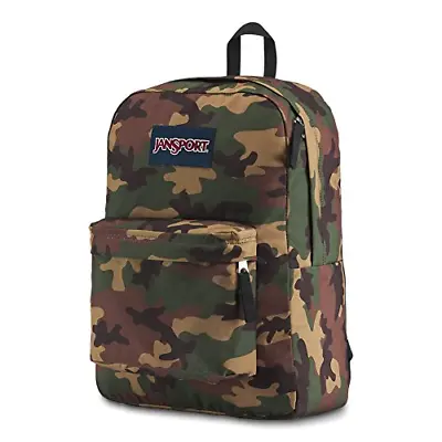 £29.95 • Buy JANSPORT Superbreak Backpack/Schoolbag Surplus Camo 26L JS00T5014J9 