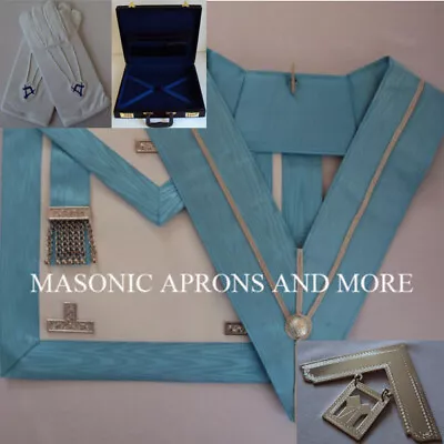 Craft Worshipful Master Apron(Leather) Collar Regalia Case Jewel &Gloves Set • $309.95