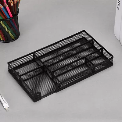 Desk Drawer Organizer Tray Metal Mesh Small Drawer Organizer Home Office Supply • $20.19