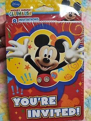 Disney Mickey Mouse Clubhouse Invitations. 8 Pack Invites Envelopes And Postca • $5.25