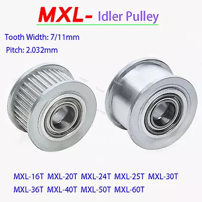 MXL Timing Belt Drive Tensioner Pulley Smooth Tooth/Toothed Idler Width 7/11mm • $4.89