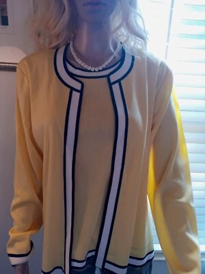 $59 • Buy Misook 2 Piece Tank/Sweater Yellow XL