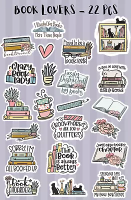 Book Lovers / Bookish / Kindle Stickers Vinyl Stickers - 22 Pcs • $6.50