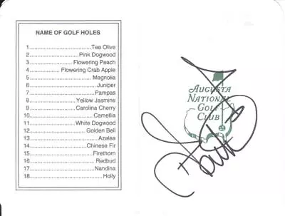 IAN POULTER Signed Augusta National Masters Scorecard COA • $34.99