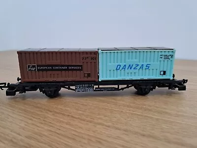 Lima OO Gauge Container Flat With Danzas & LEP Containers - Unboxed • £8.50