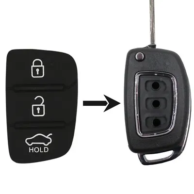 Hyundai 3 Button Car Key Replacement Rubber For I20 I30 Elantra Tucson IX20 • $7.95