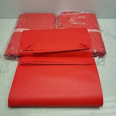 3 Pack Mauritzon 3' X 20' Vinyl Tarp 20 Mil Heavy Duty Red *UNFINISHED SEE PICS  • $45