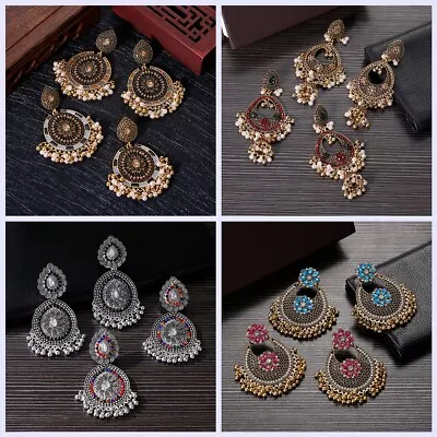 $6.59 • Buy Indian Ethnic Bollywood Dangle Earrings Women Gypsy Bohemian Oxidized Earrings